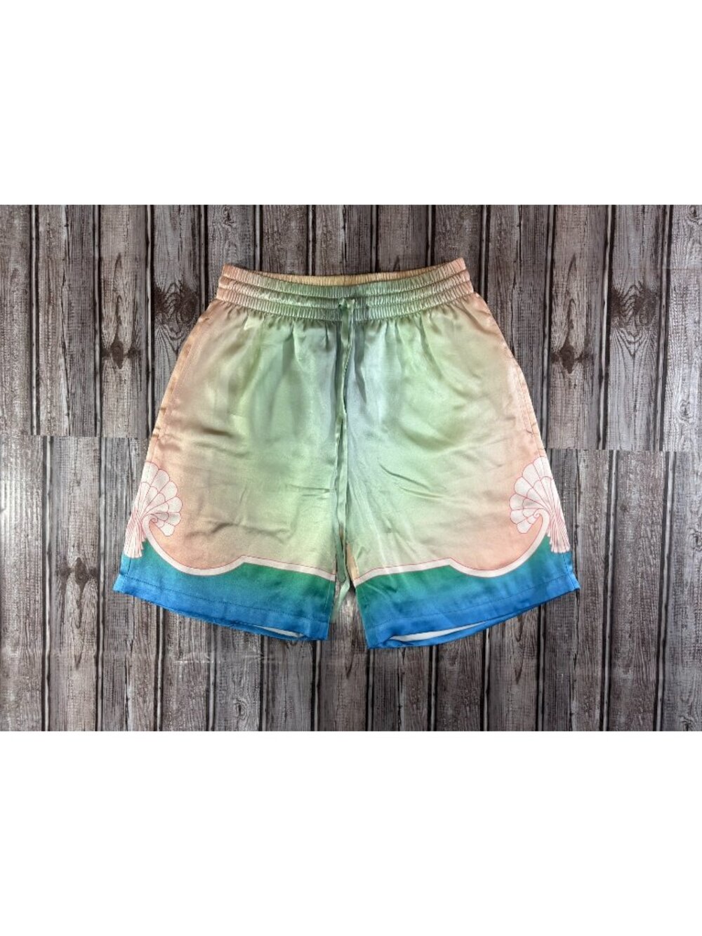 CASABLANCA  L'Arc Coloré Silk Shorts Size XS multicolor